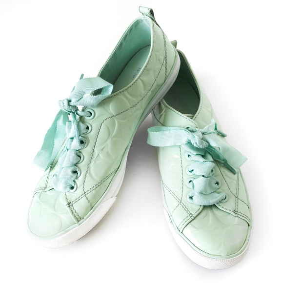 mint green color shoes